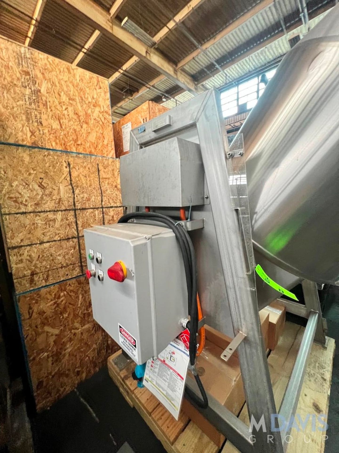 MILLARD MFG CORP S/S CONTINUOUS ROTARY COATING DRUM / TUMBLE MIXER, MODEL 001, S/N 112566, BELIEVED - Image 2 of 7