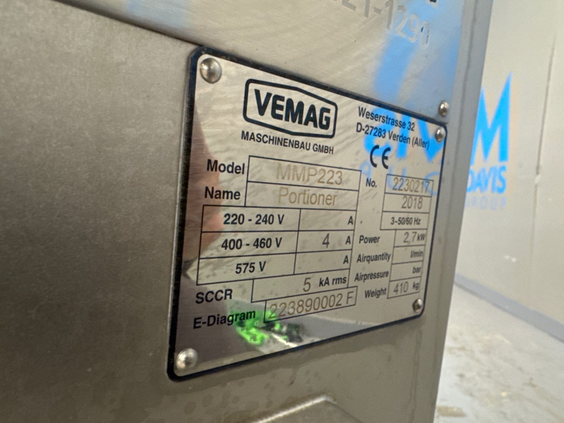 2018 Vemag MMP223 Minced Meat Portioner - Image 8 of 8