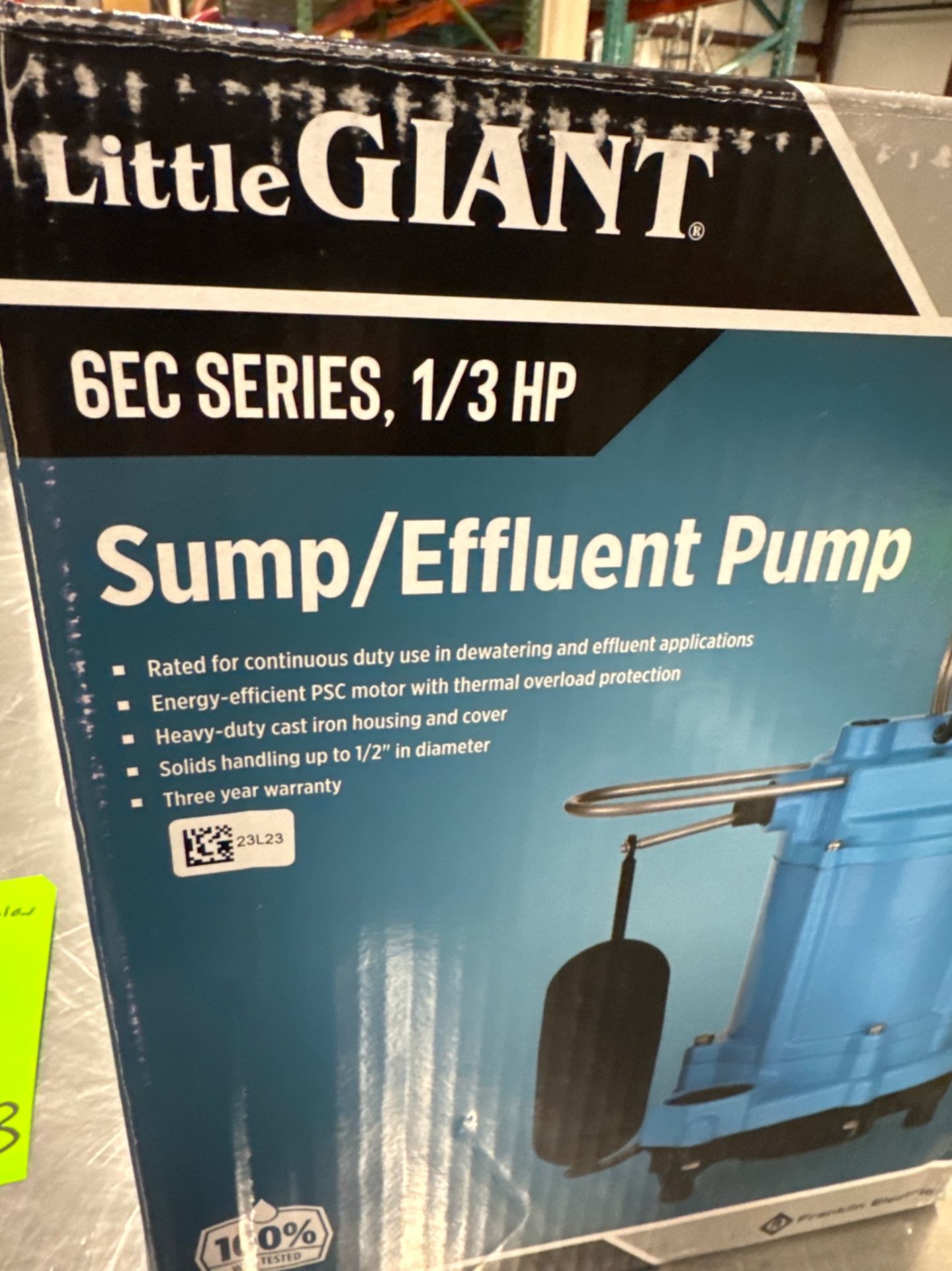 LOT OF (2) NIB LITTLE GIANT SUMP / EFFLUENT PUMPS - Image 3 of 5