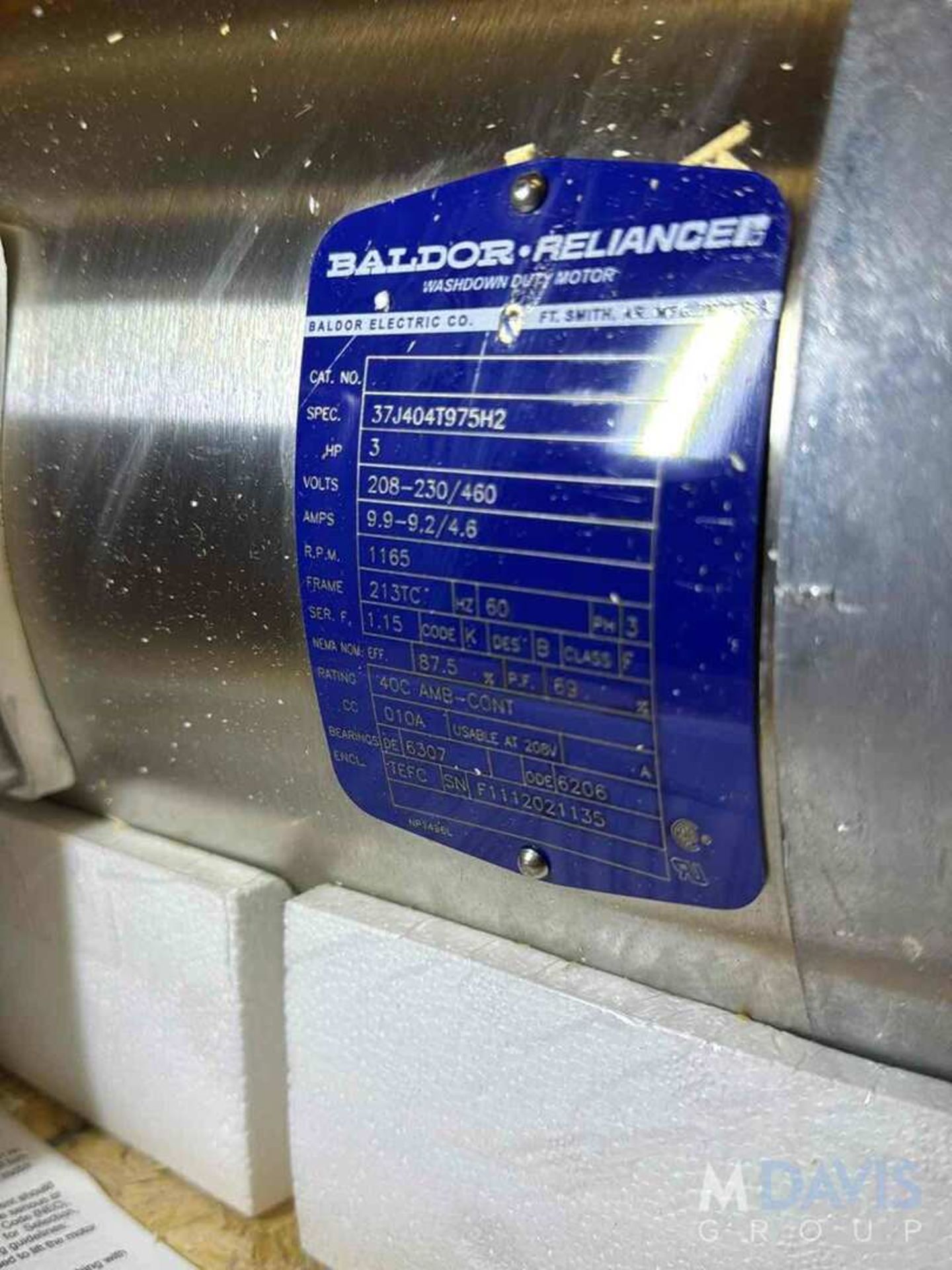 NEW BALDOR 3 HP S/S MOTOR - Image 2 of 4