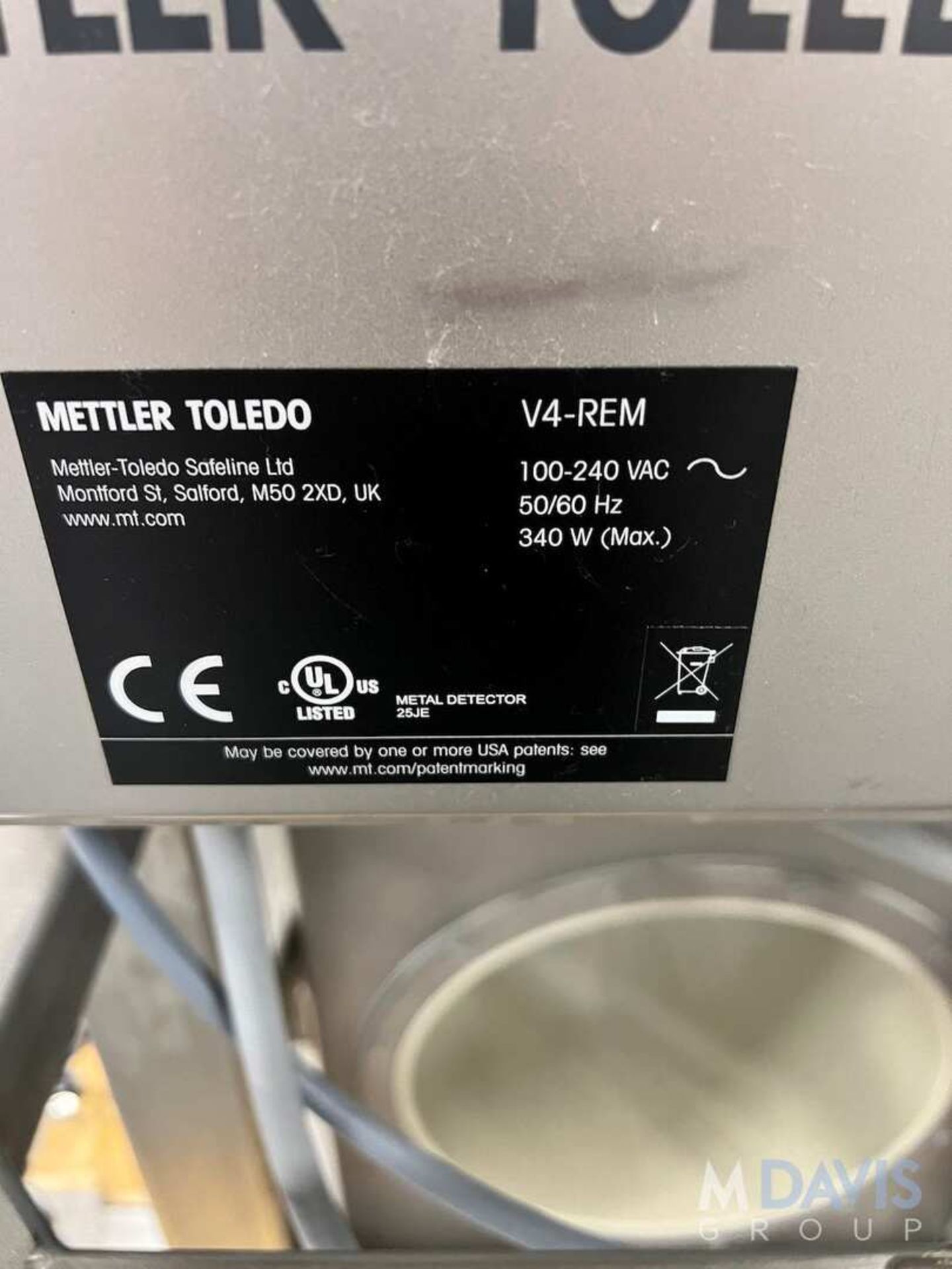 NEW METTLER TOLEDO PIPELINE METAL DETECTOR, MODEL V4-REM, 100 - 240 VAC, 50/60 HZ, 340 W MAX (INVENT - Image 8 of 8