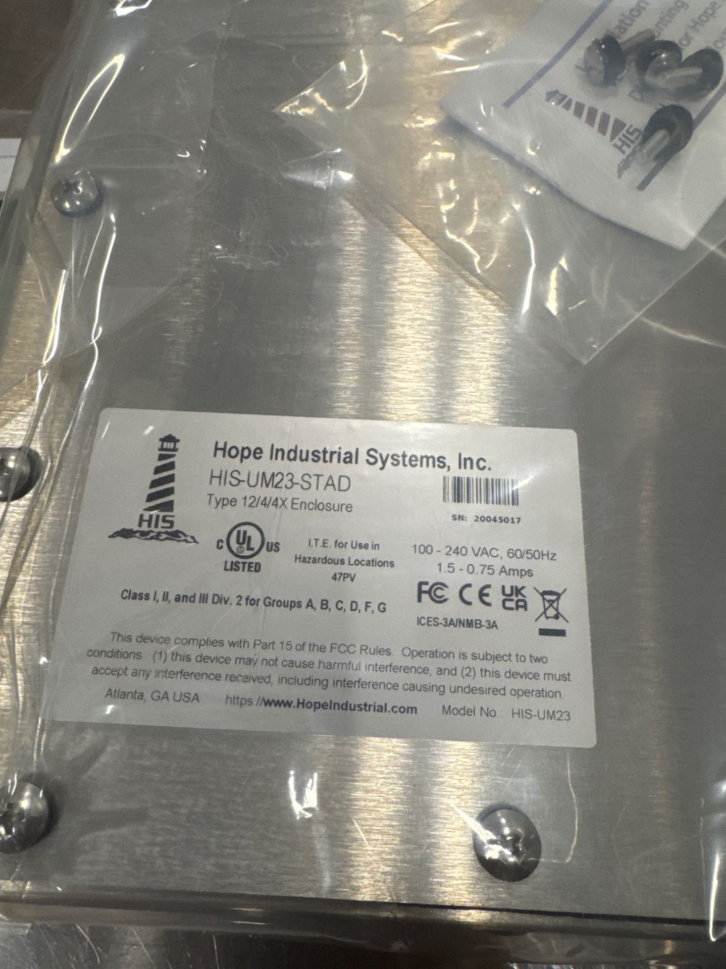 NIB HOPE INDUSTRIES 23 UNIVERSAL MOUNT MONITOR - Image 3 of 5