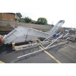 Aprox. 28' L S/S Inclined Conveyor with 24" Intralox Plastic Conveyor Chain, 3 hp / 1755/ rpm Drive
