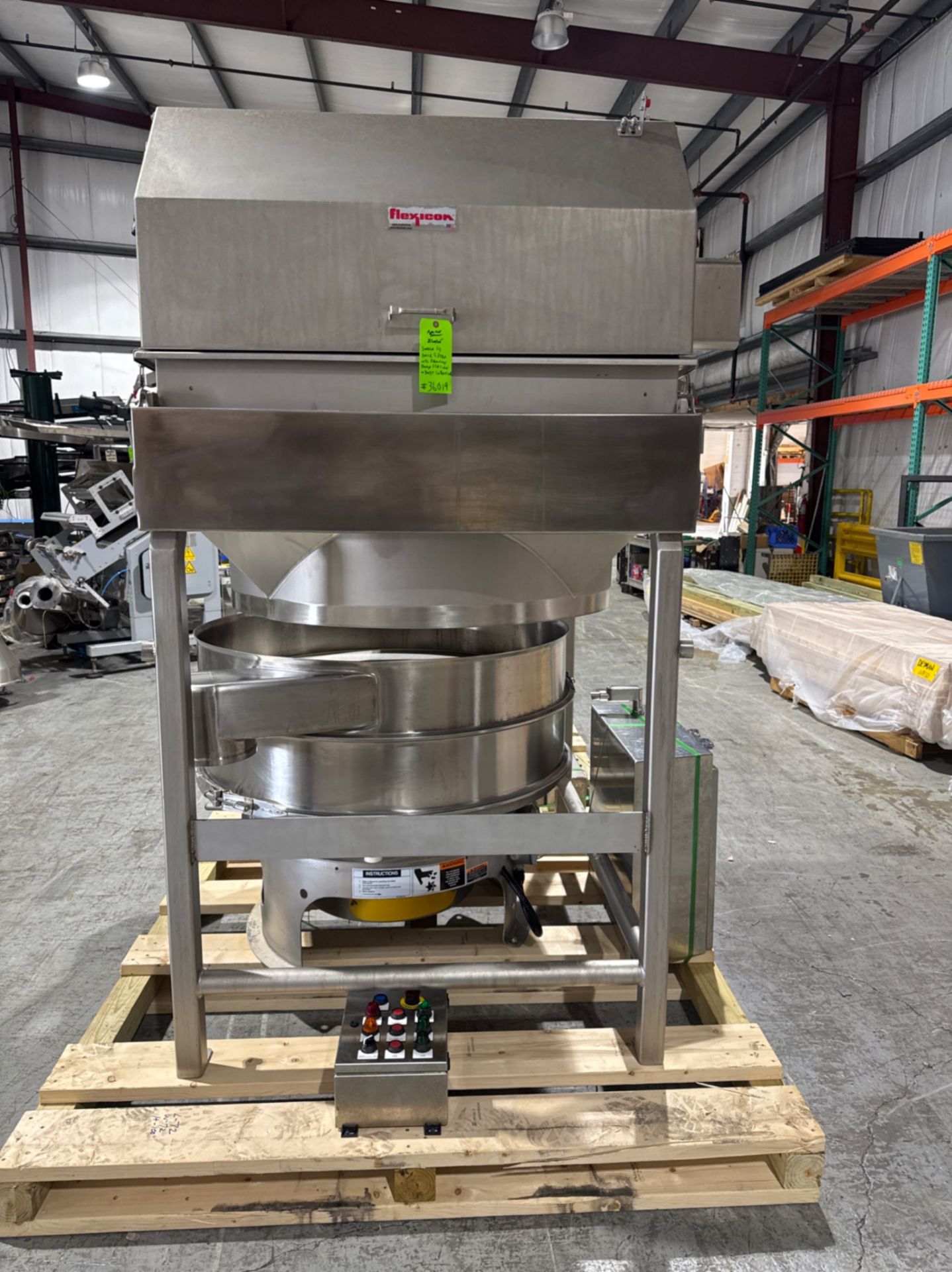 Sweco 46 S/S Deck Sifter with Flexicon Bag Dump Station with Dust Collection System - Image 7 of 29