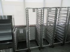 Pan rack on wheels approx. 20"w x 26"d x 68"h