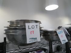 LOT including assorted mixing bowls (qty 20)