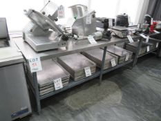 Stainless steel table approx. 96"w x 30"d x 35"h