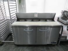 IKON 2 door refregarated preparation table #ISP-61 approx. 61"w x 30"d x 36"h