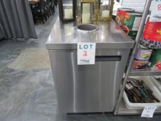 Stainless steel waste cabinet approx. 21"w x 27"d x 36"h