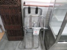 LOT including folding tray stands (qty 2)
