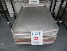 LOT including baking pans approx. 18" x 26" (qty 20)