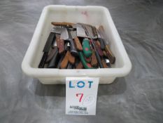 LOT including assorted utensils, knives (qty 30)
