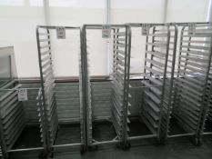 Pan rack on wheels approx. 20"w x 26"d x 68"h