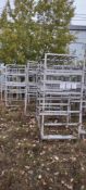 (10) stainless steel racks on wheels 73" x 36"