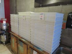 Plastic trays for dough approx. 25"x 17" (qty 11)