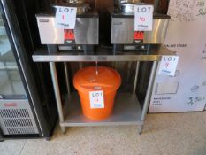 Stainless steel table approx. 36"w x 24"d x 35"h