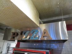 Stainless steel (hood only) approx. 96"w x 60"d x 20"h