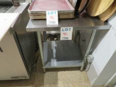 Stainless steel table approx. 30"w x 30"d x 34"h