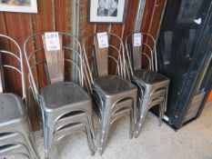 Metal dining room chairs (qty 6)
