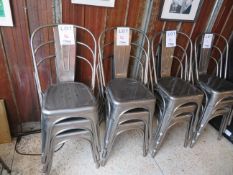 Metal dining room chairs (qty 6)