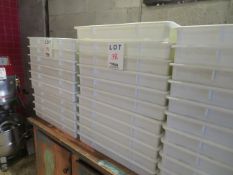Plastic trays for dough approx. 25"x 17" (qty 11)