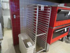 Pan rack on wheels approx. 20"w x 26"d x 69"h