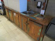 Dispenser/sink with 5 door counter approx. 123"w x 25"d