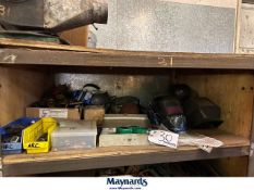 lot of welding masks and supplies