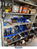 5 tier storage shelf with mixed parts