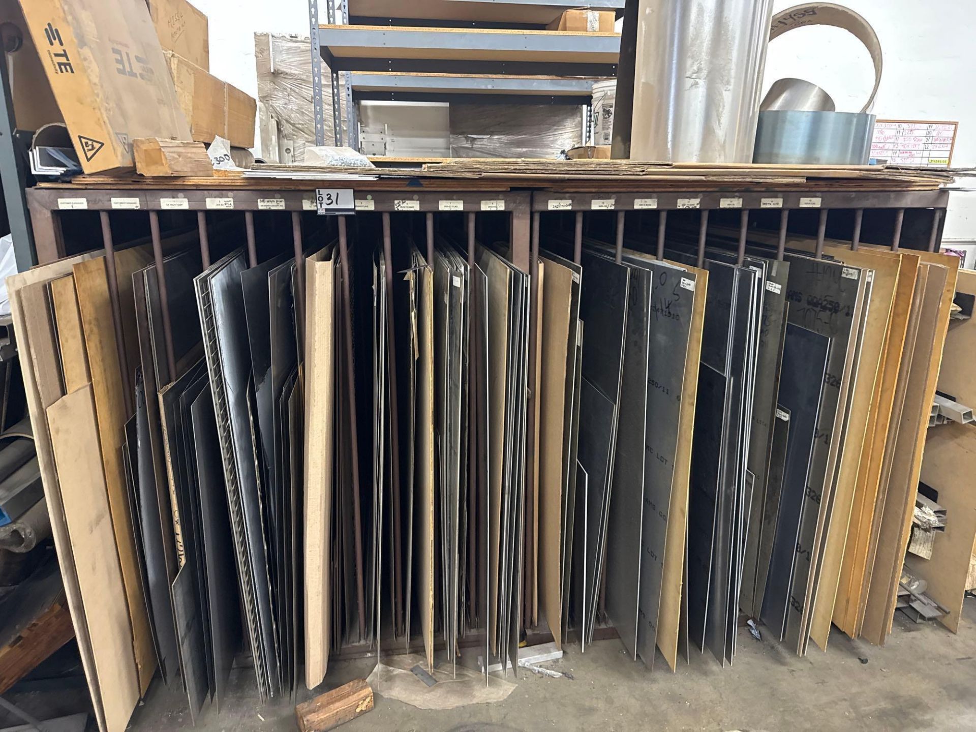 Rack with Assorted Material: Stainless Steel & Aluminum Metal Sheets ...