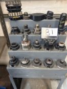 (17) Cat 40 Tool Holders with Tool Tray