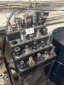 (19) Cat 40 Tool Holders with Tool Tray