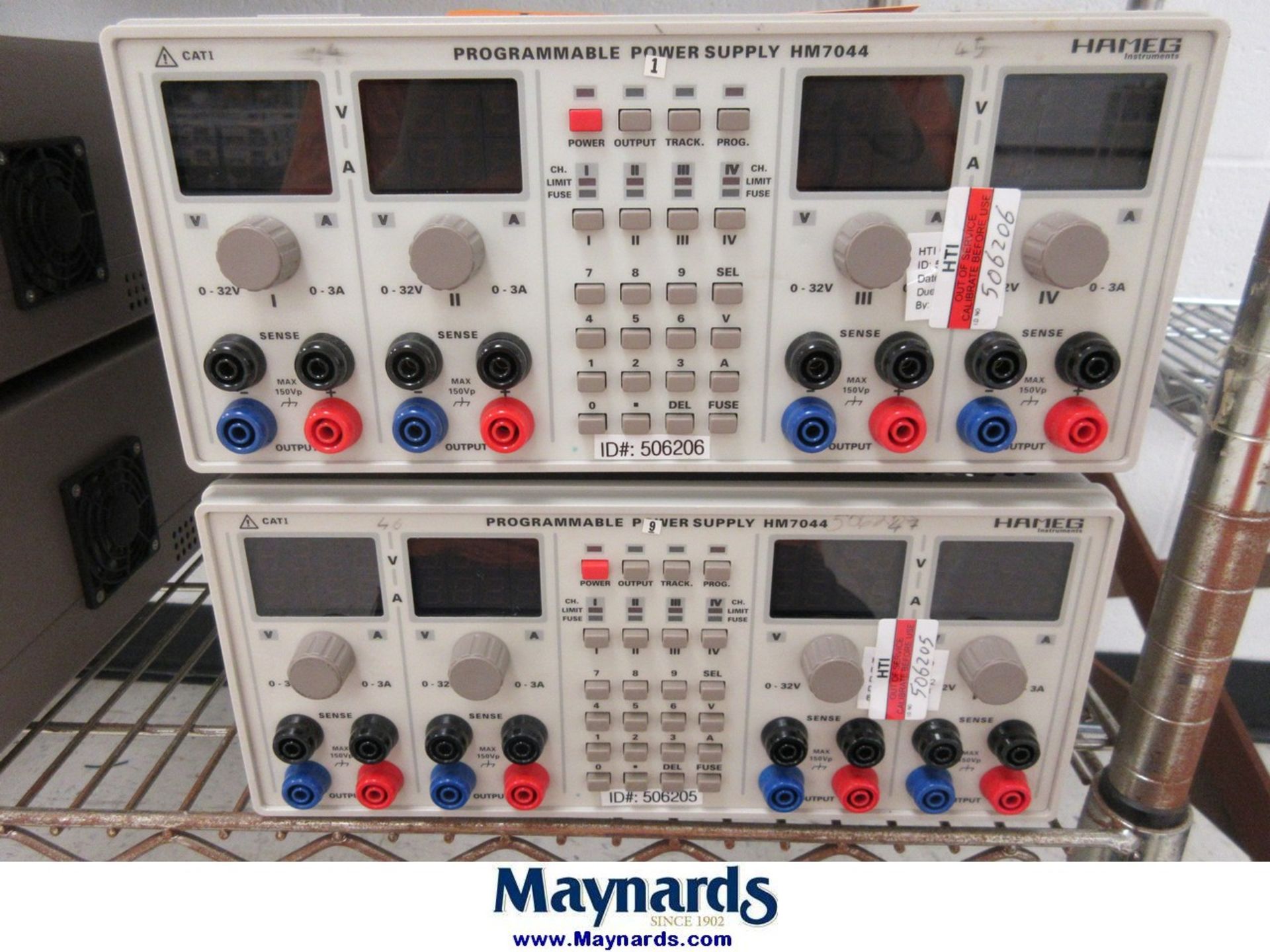 Lot of (2) Hameg #HM7044 4-Channel Power Supplies - Image 2 of 3