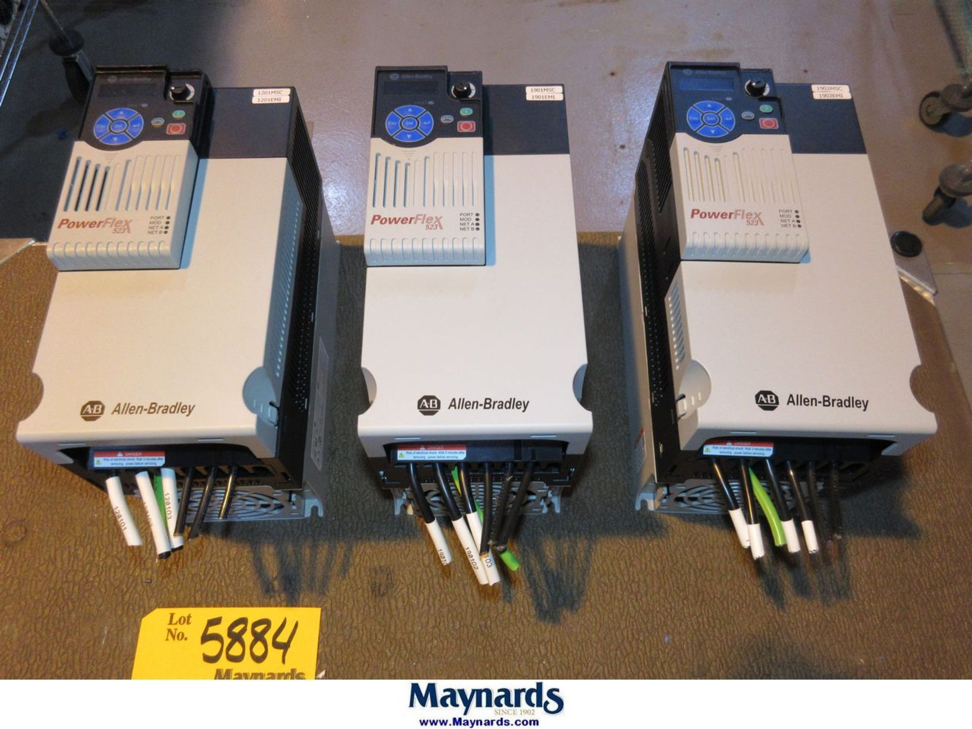 Lot of (3) Allen Bradley Power Flex 523 AC Drives - Image 2 of 6