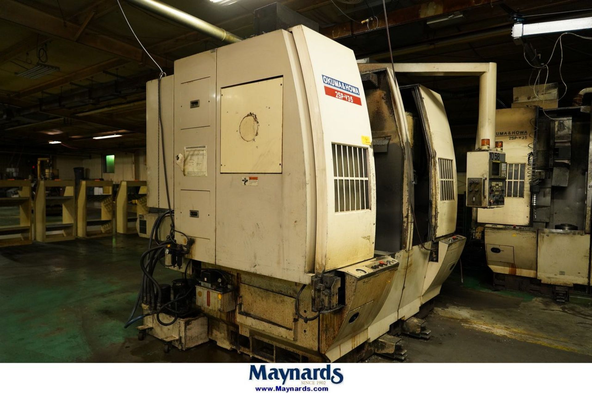 Okuma & Howa 2SP-V35 Twin-Spindle, 4-Axis CNC Vertical Turning Center ...