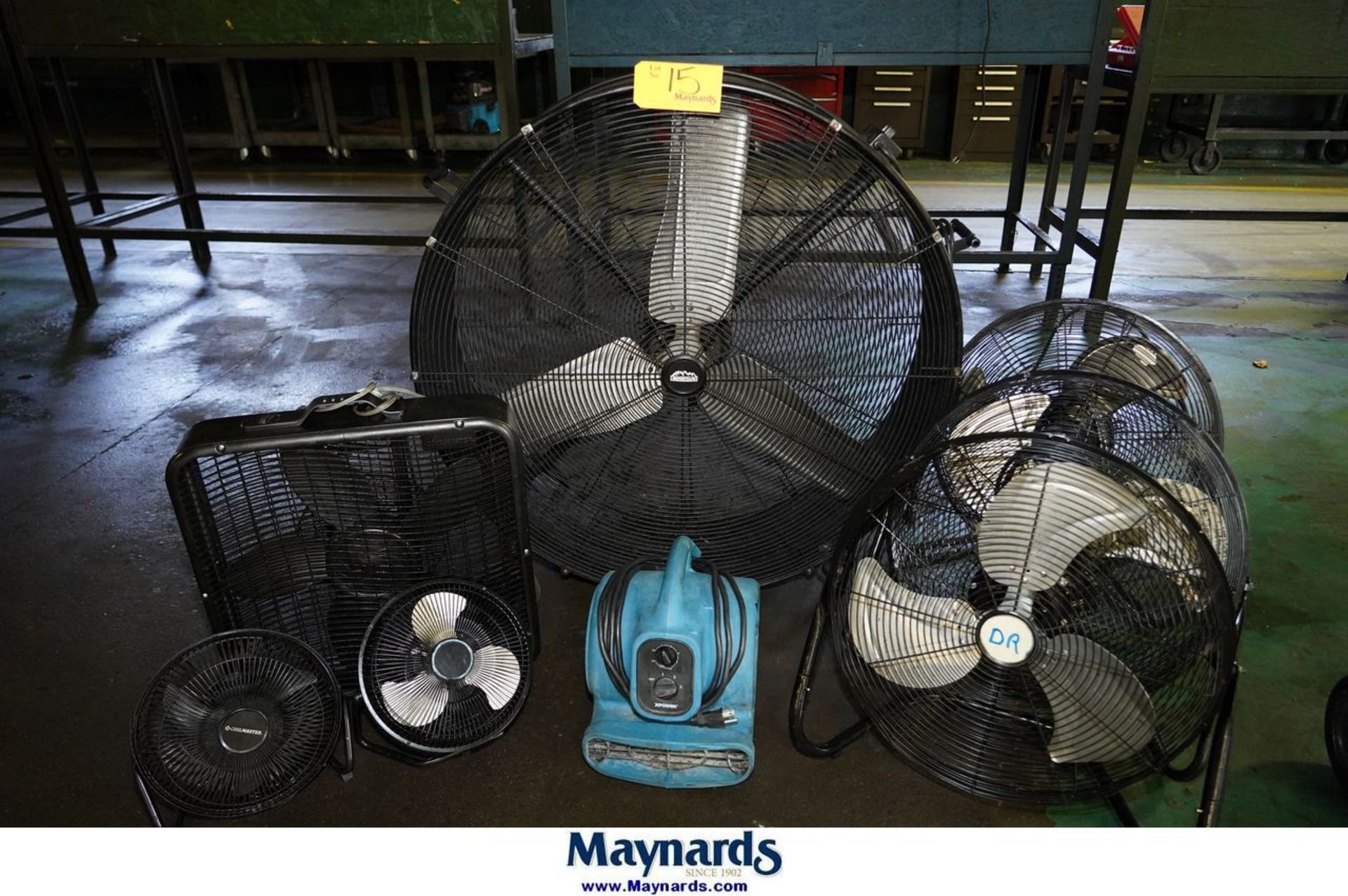(8) Assorted Shop Fans (3) 20'' Floor Base Fans, (2) 12'' Floor Base ...