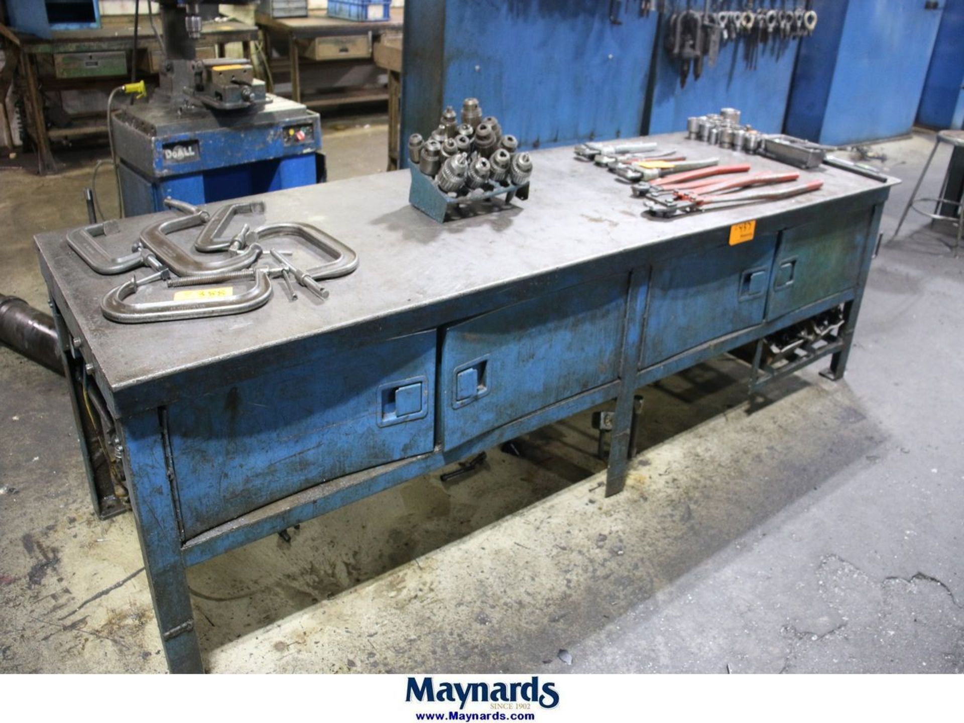 Table For Heavy Machine { Group of lots: 436, 437, 438 } 10ft x 3ft Heavy Duty Steel Table
