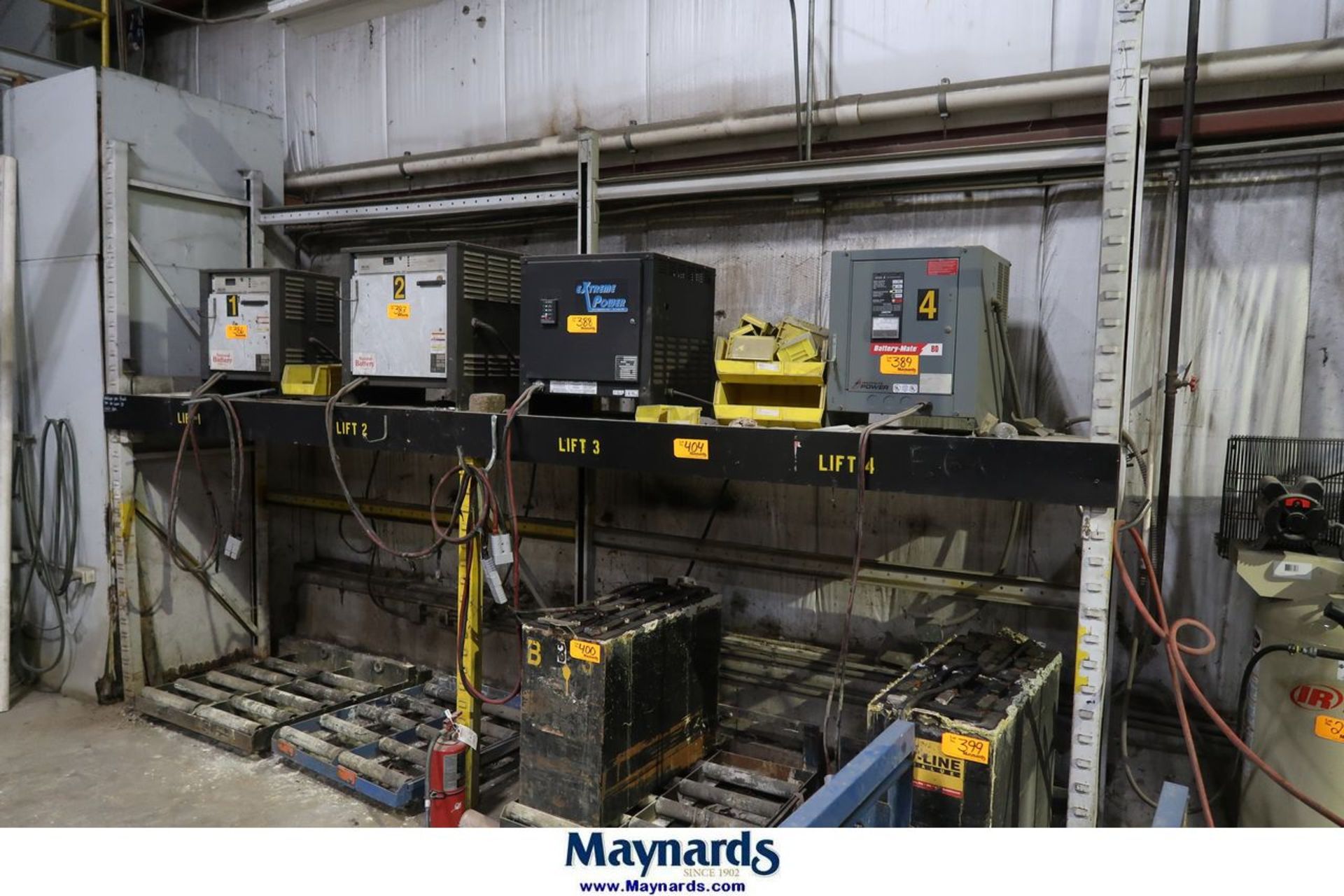 4-Sections of Pallet Racking/Battery Charging Rack 4-Sections of Pallet ...