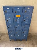 Lockers.com 15-Compartment Locker (36" W x 15" D x 66" High)