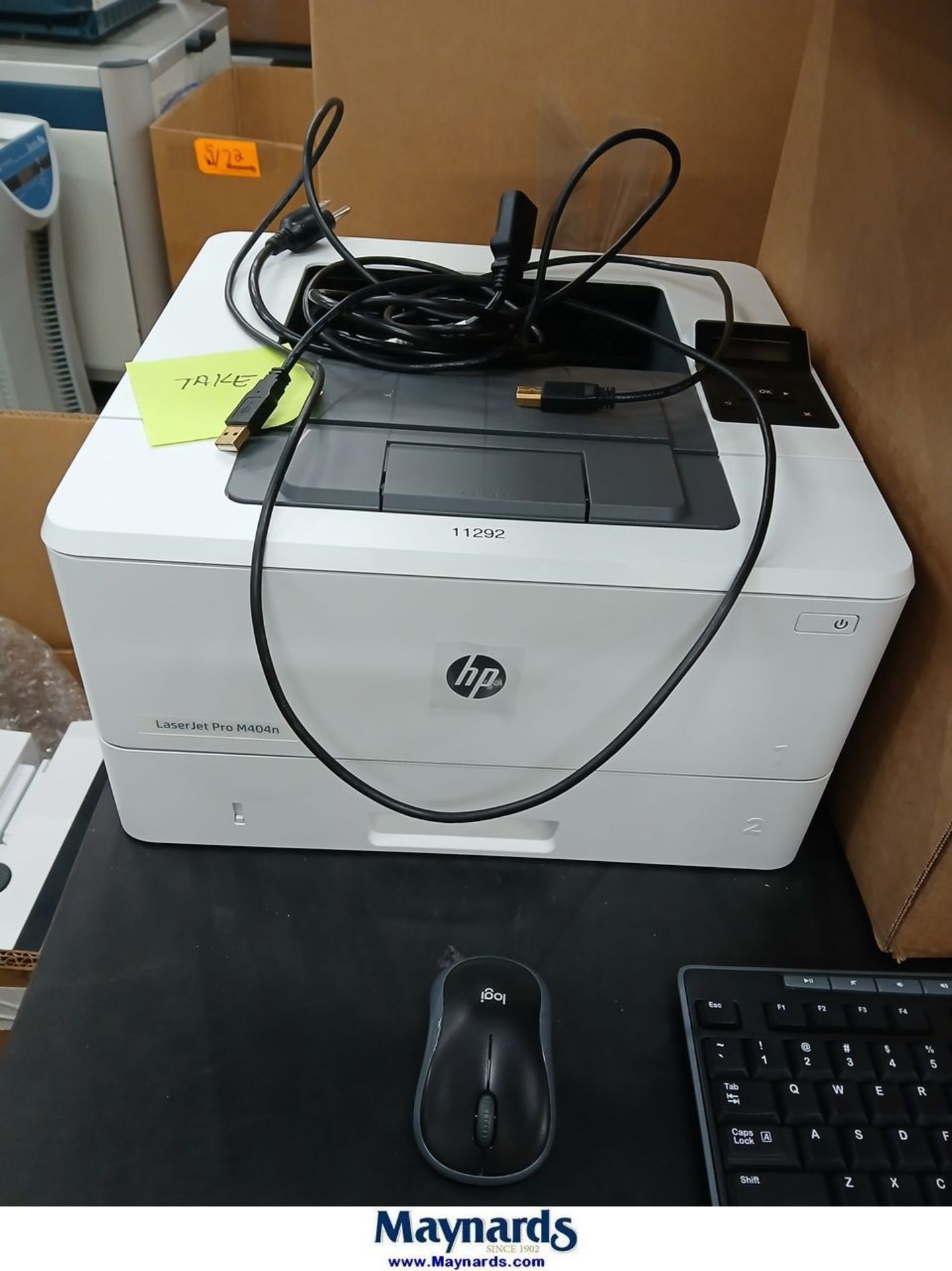 Lot of (2) Boxes of Office Computer ; HP Inkjet Printer, Keyboards ...