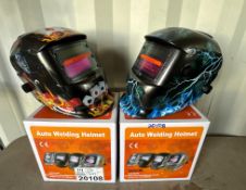 (2) PCS: Auto Darkening Welding Helmet