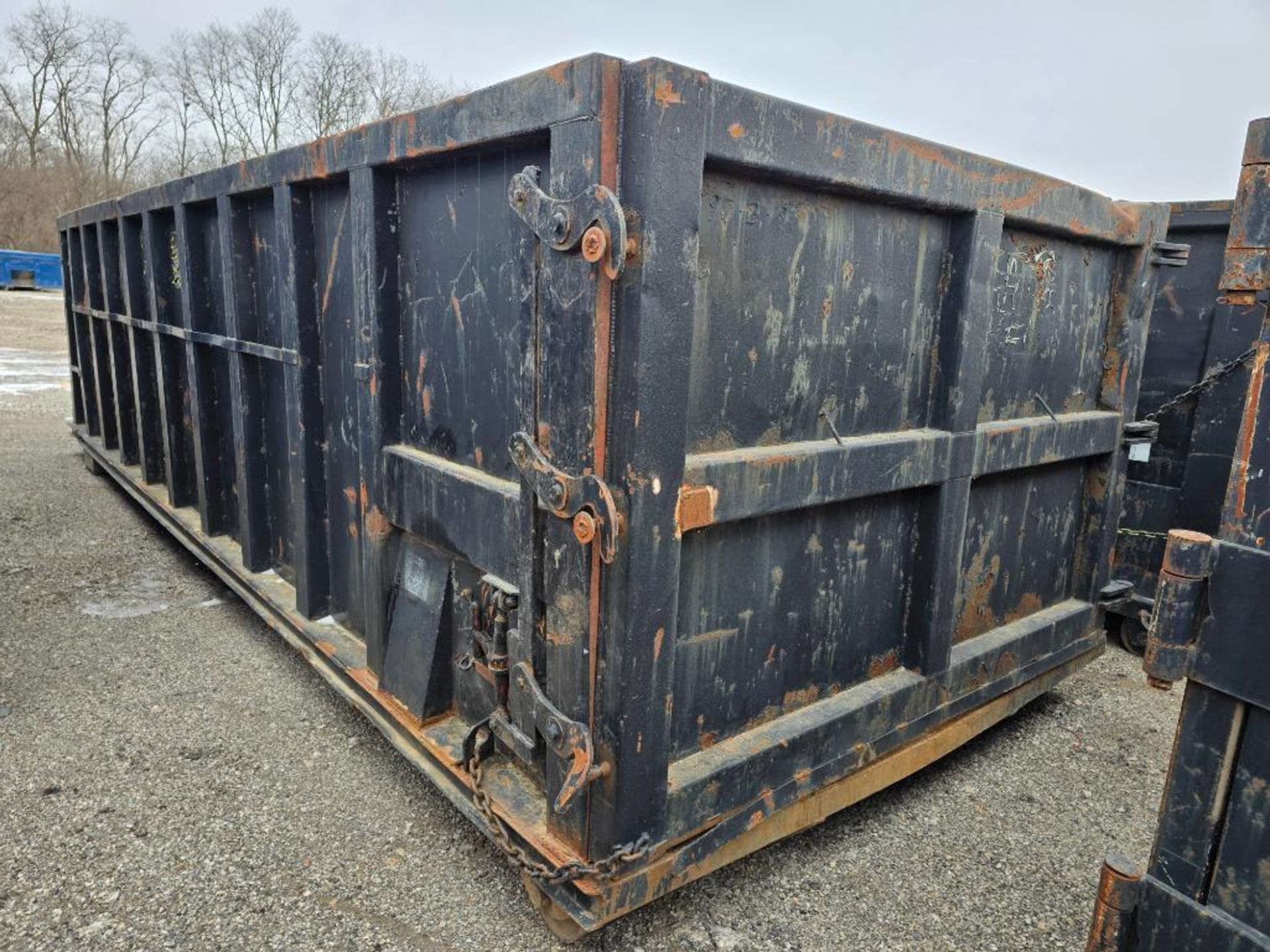 30-Yard Open Top Roll-Off Steel Container, Rectangular Style, Cable Hook Retrieval, Latch Gate Lock - Image 6 of 7