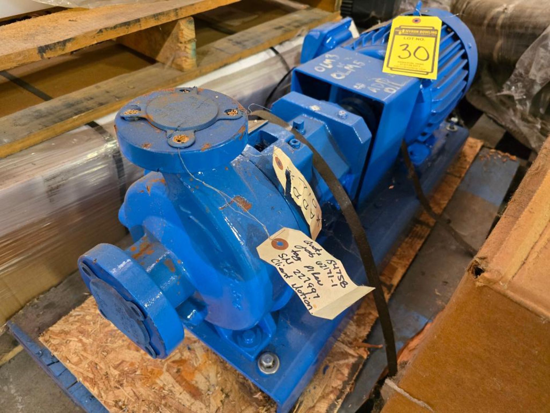 Flo-Fab 3-HP Centrifugal Pump, Model 2196-1x15x6, 3,490 RPM (Motor & Pump Assembly for Cooling Tower - Image 2 of 7