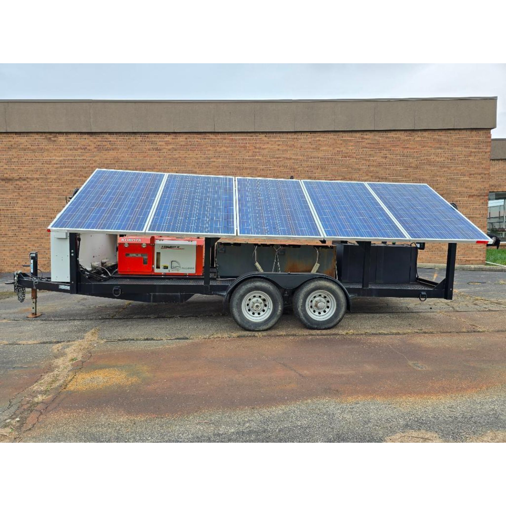 DC Solar Tandem Axle Solar Charging Generator Trailer Unit Twin DC Solar Tandem Axle Solar Charging Generator Trailer Unit Twin