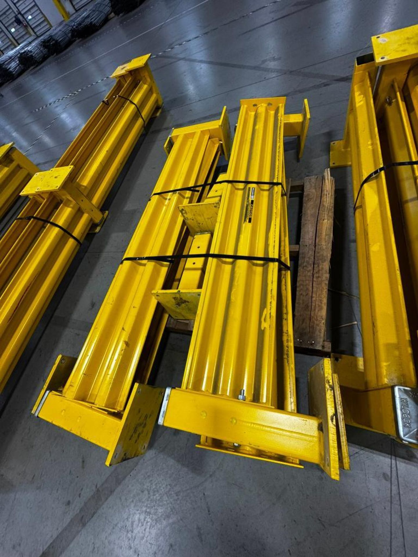 Wilddeck Posts { Group of lots: 207, 208 } (9) Wildeck & Wilgard Yellow Guardrail, 66 ...