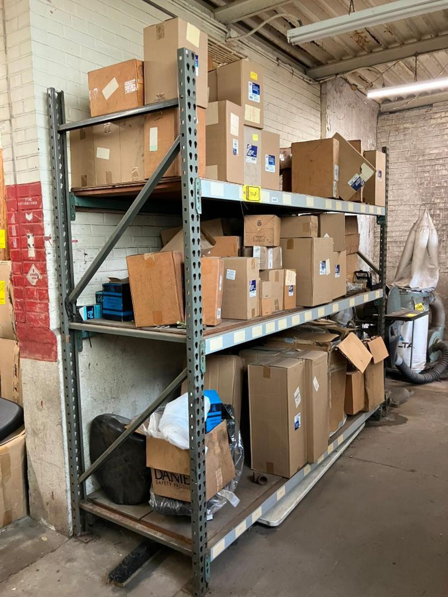 Pallet Racking Filter Storage Balance of Room, Consisting of (2) Sections of Pallet Rack w/ Assorted ...