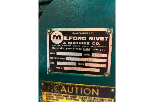 Milford Rivet & Mach Co. 305 Riveter, 32-266 X .218 Rivet
