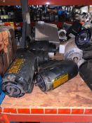 Contents of Shelf, Boach Rexroth Press Spindle, Assorted Servo Motors, Electric Motors