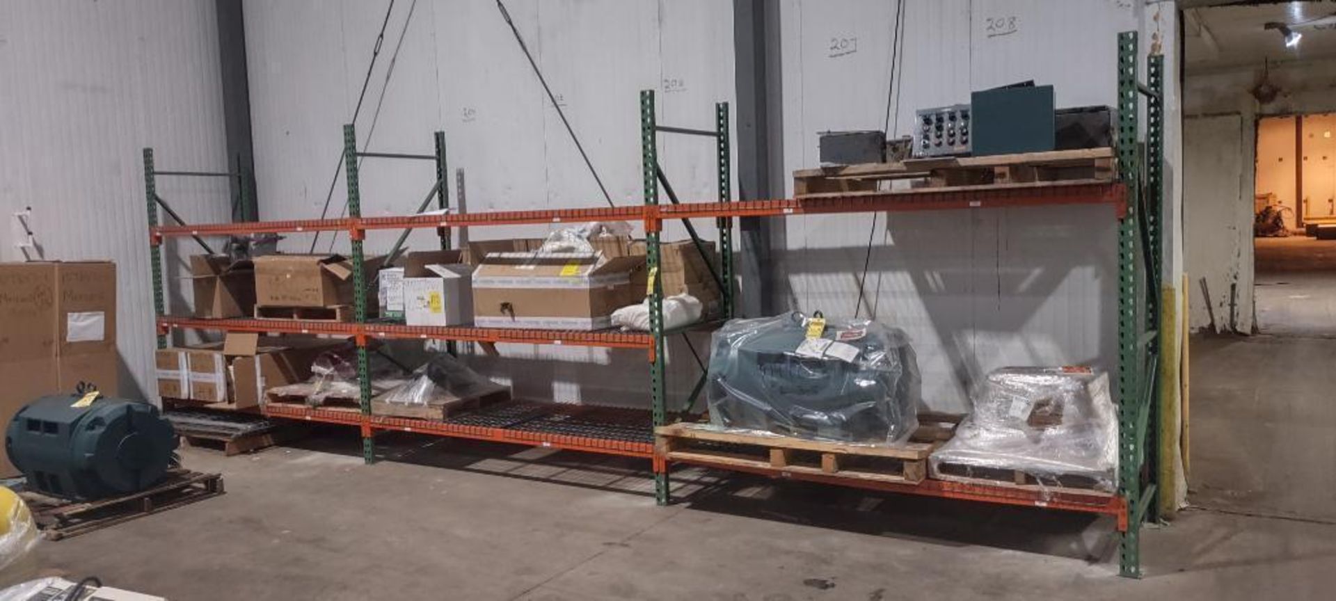 (3) Sections of Teardrop Pallet Racking & Contents of Pallet of ...