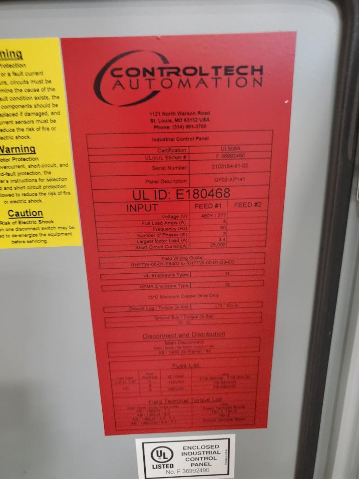 (5x) ICC Control-Tech Automation PLC Cabinets w/ Allen-Bradley Drives ...